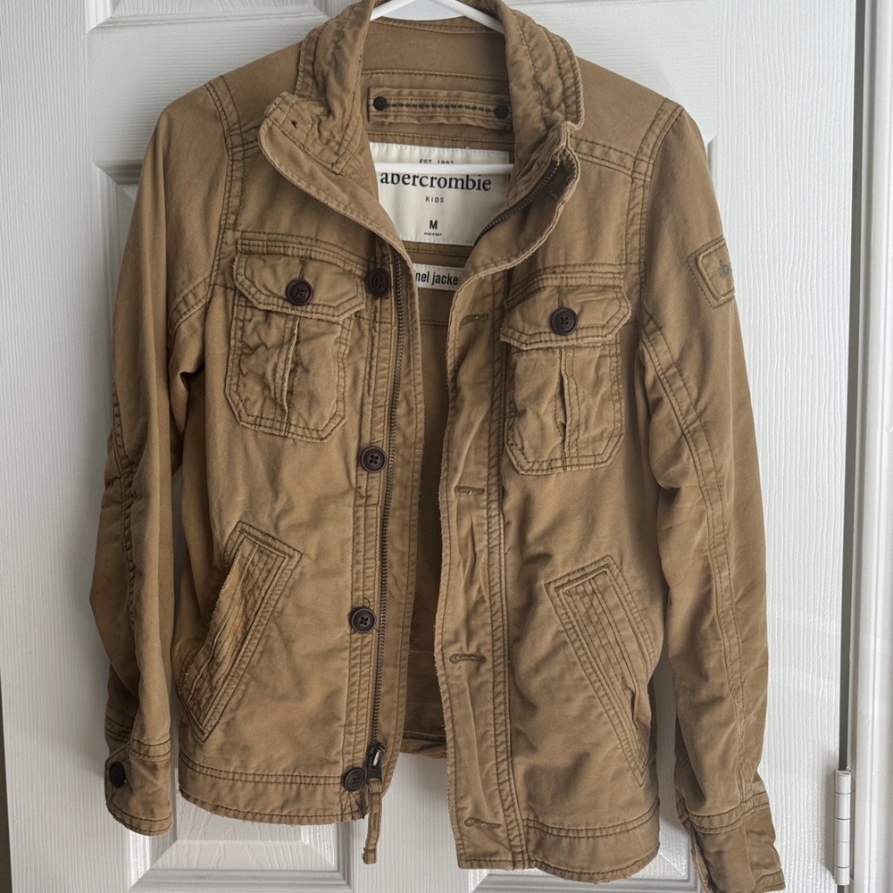 Abercrombie & Fitch Kids Brown Military Jacket